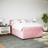 Cama box spring con colchón terciopelo rosa 160x200