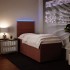 Cama box spring con colchón terciopelo rosa 80x200