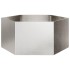 Jardinera hexagonal de acero inoxidable 104x90x45