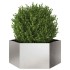Jardinera hexagonal de acero inoxidable 104x90x45