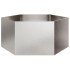 Jardinera hexagonal de acero inoxidable 104x90x45