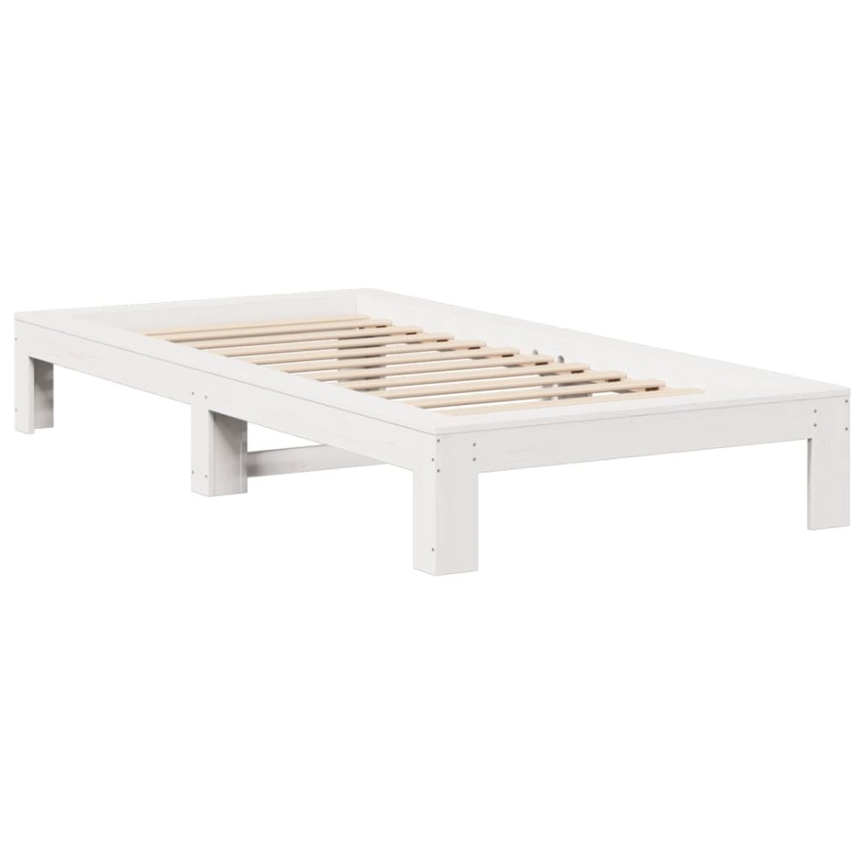 Estructura cama sin colchón madera maciza pino blanca