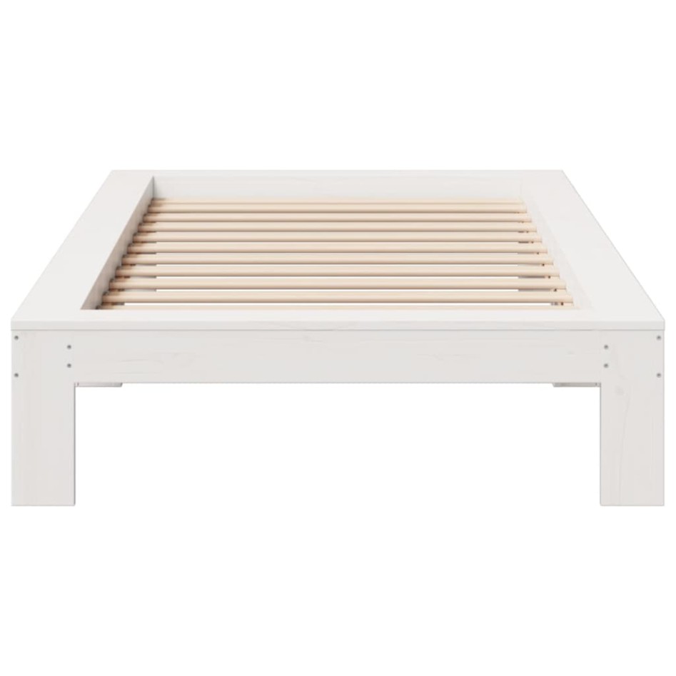 Estructura cama sin colchón madera maciza pino blanca