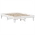 Estructura de cama sin colchón madera de pino blanca 140x200