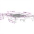 Estructura de cama sin colchón madera de pino blanca 140x190