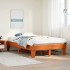 Estructura de cama sin colchón madera maciza marrón 120x190