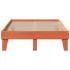 Estructura de cama sin colchón madera maciza marrón 120x190