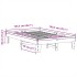 Estructura de cama sin colchón madera maciza marrón 120x190