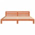 Cama sin colchón madera maciza de pino marrón cera 180x200