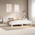 Estructura de cama sin colchón madera maciza blanca 200x200