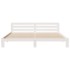 Estructura de cama sin colchón madera maciza blanca 200x200