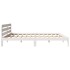 Estructura de cama sin colchón madera maciza blanca 200x200