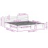 Estructura de cama sin colchón madera maciza blanca 200x200