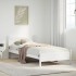 Estructura de cama sin colchón madera maciza blanca 90x190