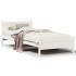 Estructura de cama sin colchón madera maciza blanca 90x190