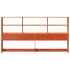 Cabecero de cama almacenaje madera maciza pino marrón 180