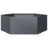 Jardinera hexagonal acero gris antracita 138x120x45