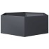 Jardinera hexagonal acero gris antracita 138x120x45