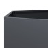 Jardinera hexagonal acero gris antracita 138x120x45