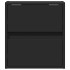 Muebles de TV de pared con luces LED 2 uds negro 41x31x45