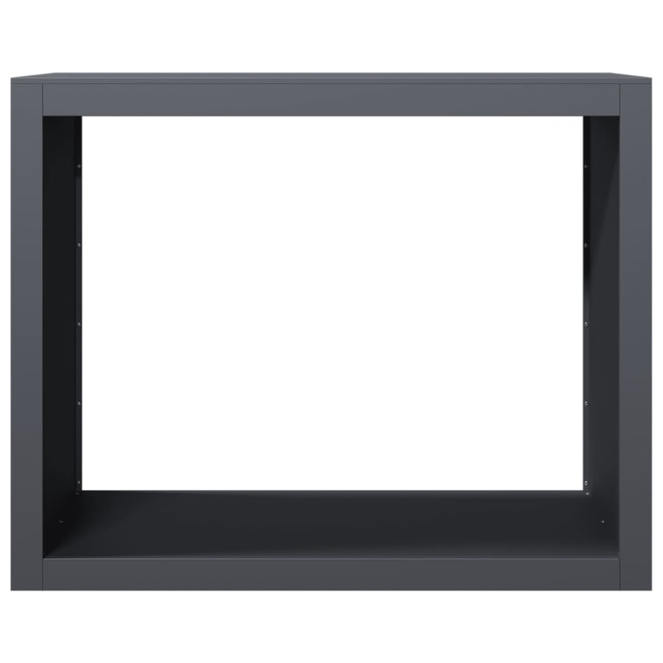 Leñero de acero gris antracita 100x40x80