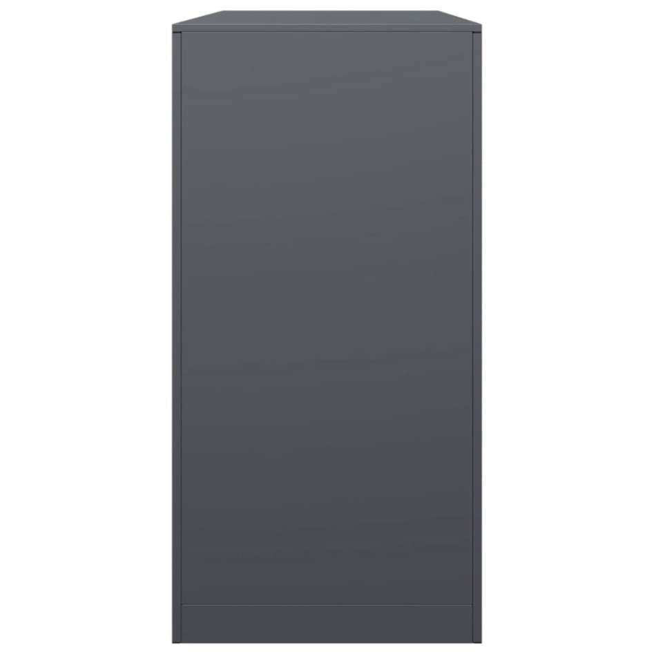 Leñero de acero gris antracita 100x40x80