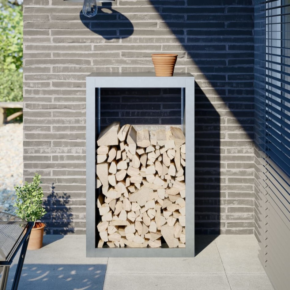 Leñero acero galvanizado 60x40x100