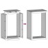 Leñero acero galvanizado 60x40x100