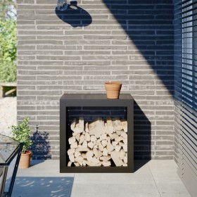 Leñero de acero negro 60x40x60