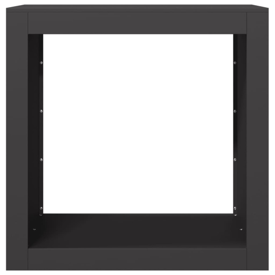 Leñero de acero negro 60x40x60