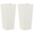 Jardineras 2 uds acero blanco 35x35x75