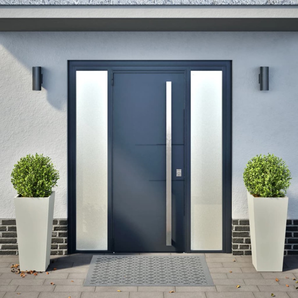 Jardineras 2 uds acero blanco 35x35x75