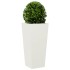 Jardineras 2 uds acero blanco 35x35x75
