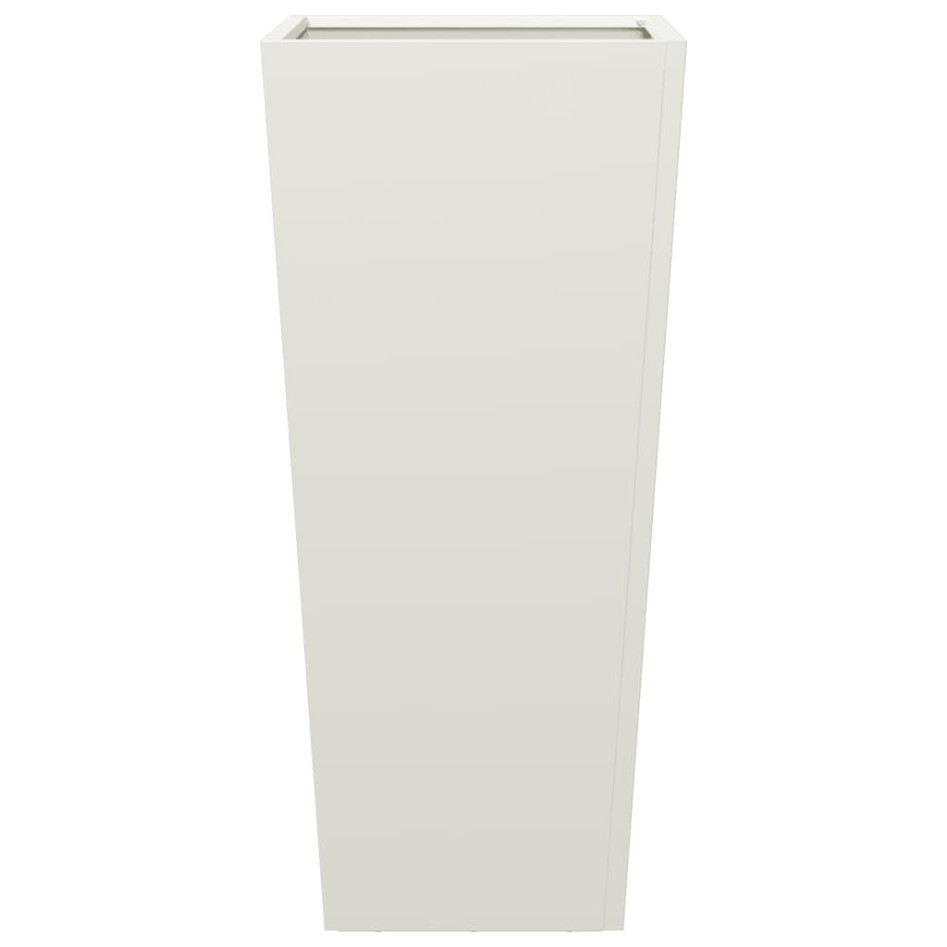 Jardineras 2 uds acero blanco 35x35x75