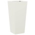 Jardineras 2 uds acero blanco 35x35x75