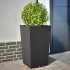 Jardineras 2 uds acero negro 45x45x75