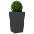 Jardineras 2 uds acero negro 45x45x75