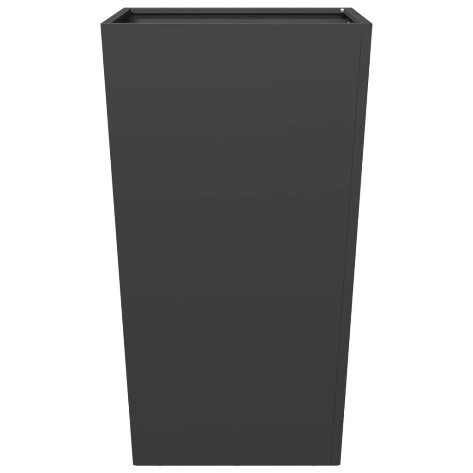 Jardineras 2 uds acero negro 45x45x75