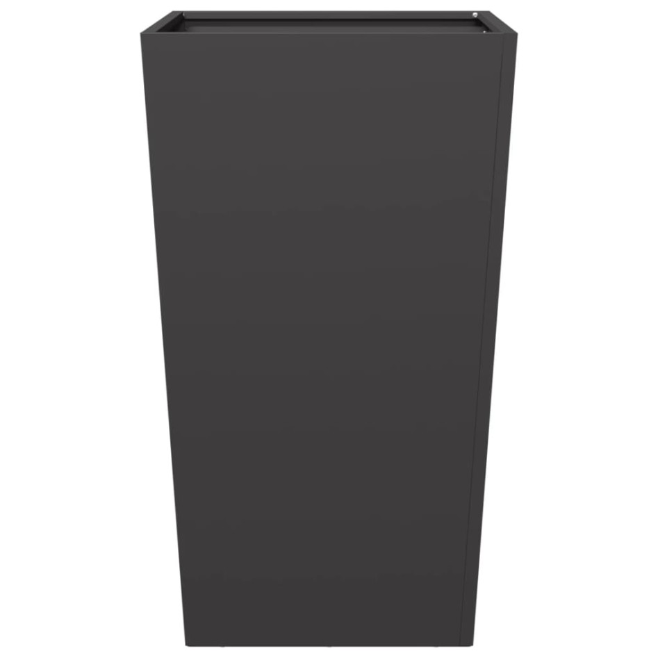 Jardineras 2 uds acero negro 45x45x75