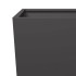 Jardineras 2 uds acero negro 45x45x75