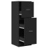 Armario botiquín madera de ingeniería negro 40x41x118