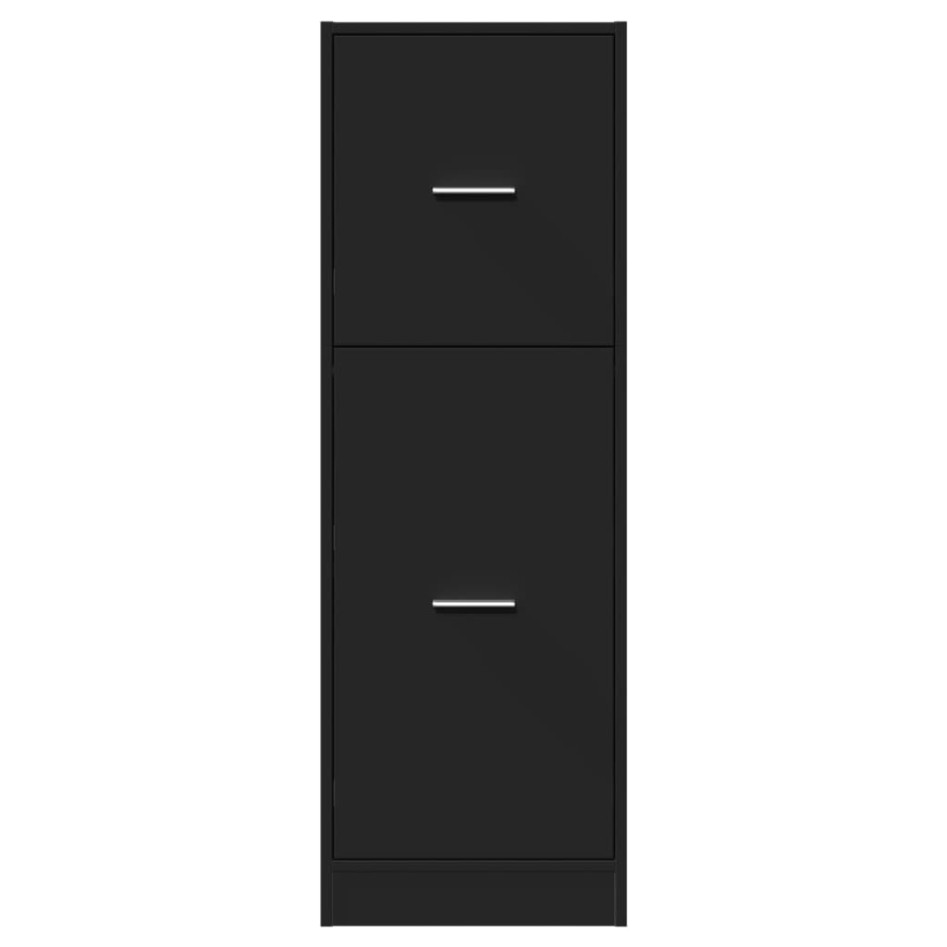 Armario botiquín madera de ingeniería negro 40x41x118