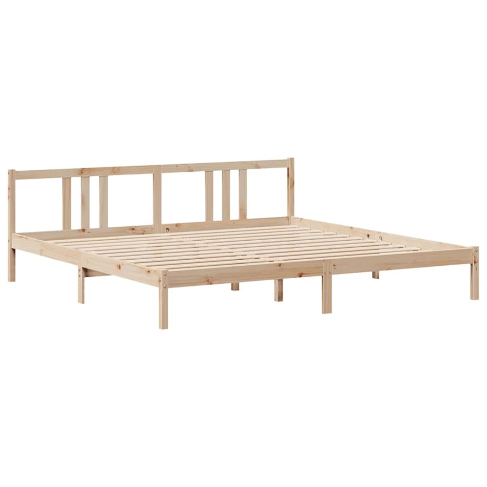 Cama con estantería sin colchón madera maciza de pino