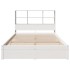 Cama con estantería sin colchón madera maciza blanca 150x200