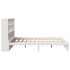 Cama con estantería sin colchón madera maciza blanca 150x200