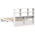 Cama con estantería sin colchón madera maciza blanca 150x200