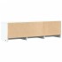 Mueble de TV con LED madera de ingeniería blanco 140x34x40