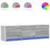 Mueble de TV madera ingeniería gris Sonoma 140x34x40