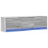 Mueble de TV madera ingeniería gris Sonoma 140x34x40