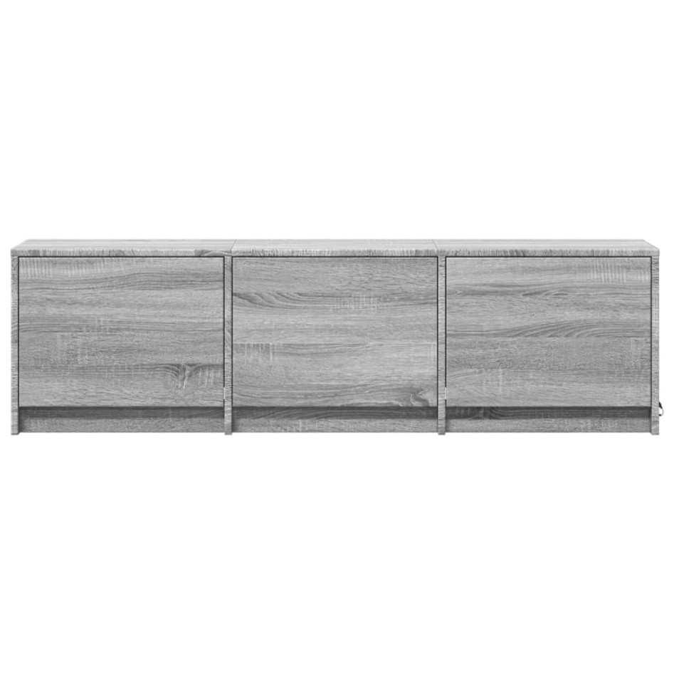 Mueble de TV madera ingeniería gris Sonoma 140x34x40